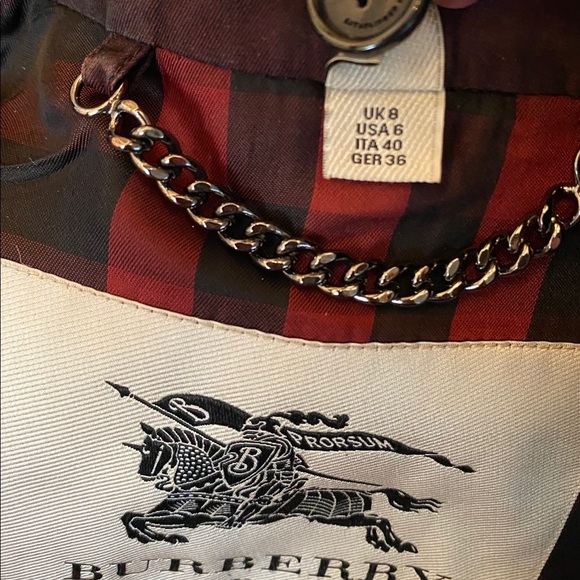 Burberry Deep Red Trench Coat - Picture 4 of 8